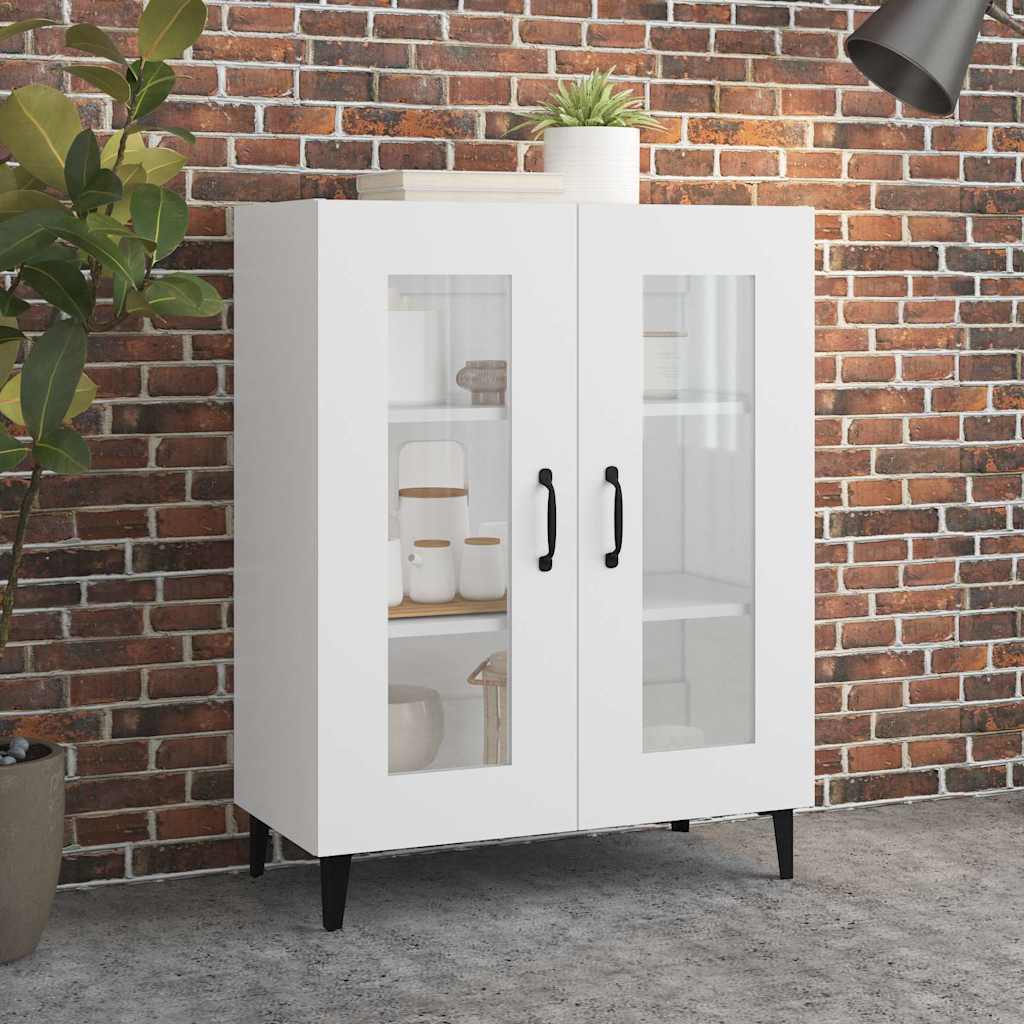 Skåp vit 69,5x34x90 cm konstruerat trä