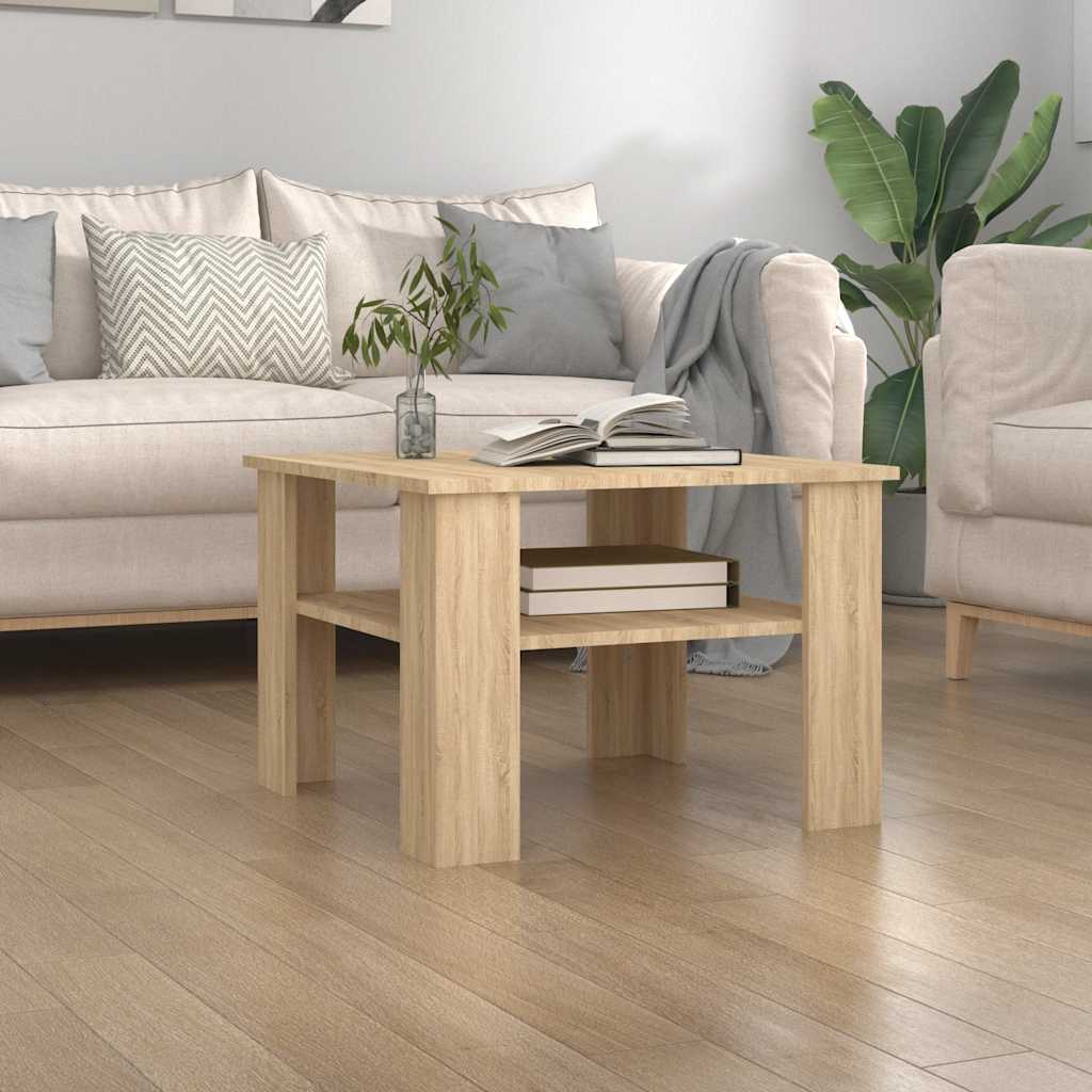 Soffbord sonoma-ek 60x60x42 cm konstruerat trä