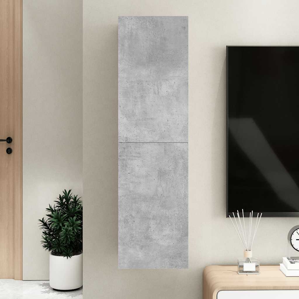 TV -skåp betonggrå 30,5x30x110 cm konstruerat trä