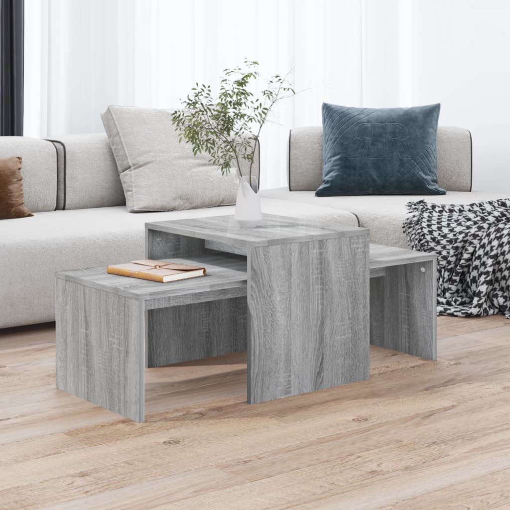 Soffbord grå sonoma 100x48x40 cm konstruerat trä