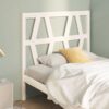 Sänggavel vit 96x4x100 cm massiv furu