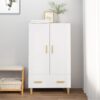 Skänk vit 70x31x115 cm konstruerat trä
