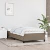 Sängram utan madrass Taupe 90x200 cm tyg