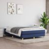 Boxspring-sängram blå 140x190 cm tyg