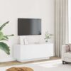 Tv-bänk vit 100x35x40 cm konstruerat trä