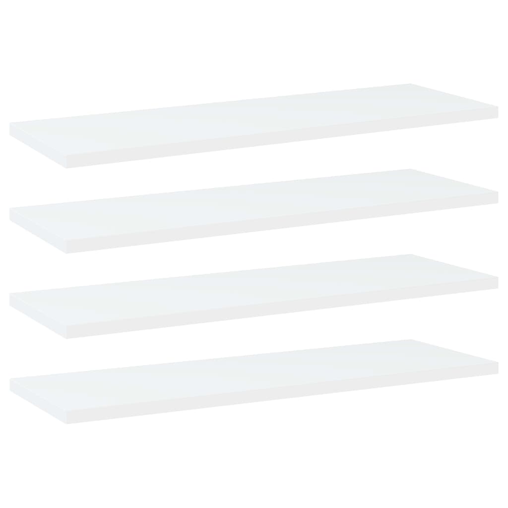 Hyllplan 4 st vit 60x20x1,5 cm konstruerat trä