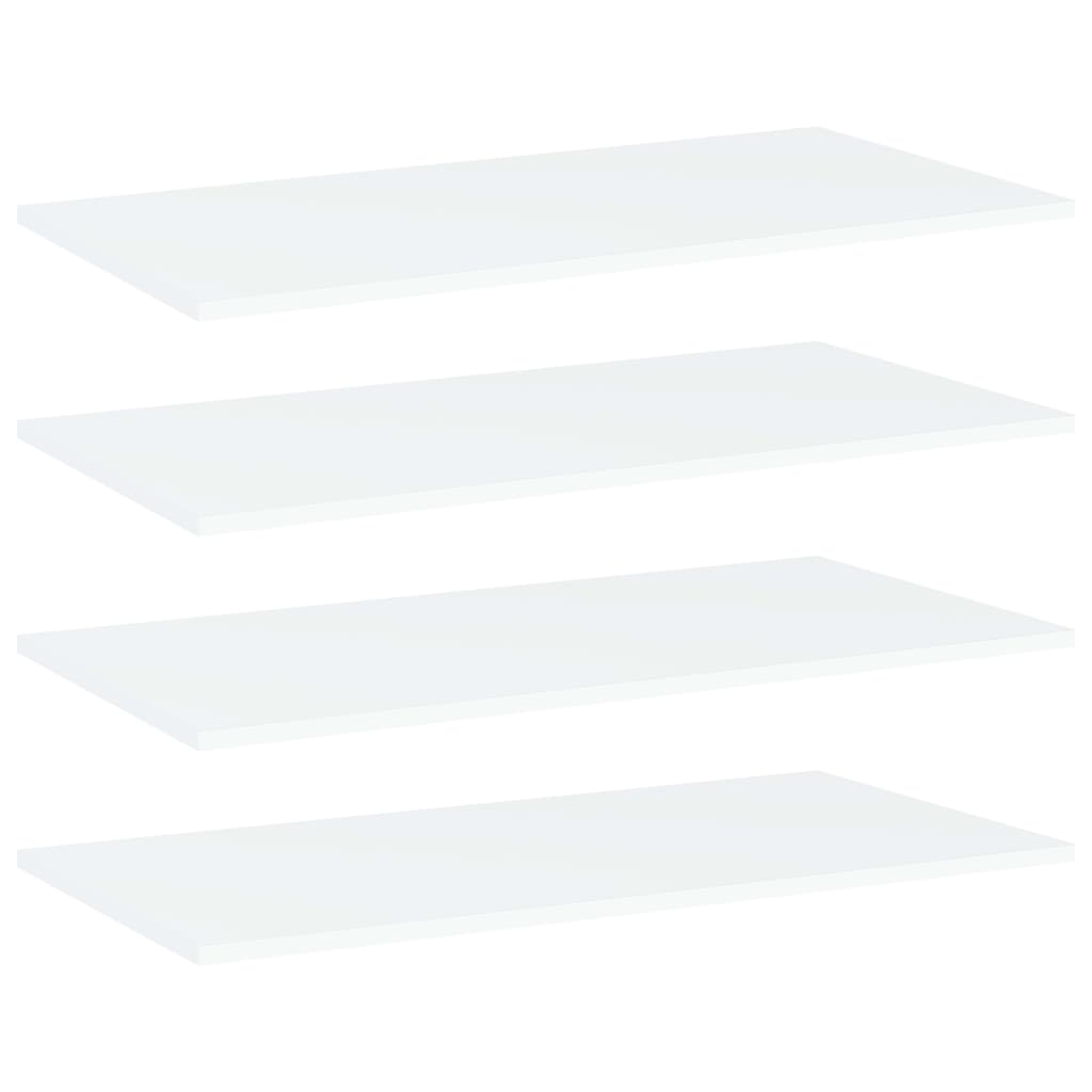 Hyllplan 4 st vit 80x40x1,5 cm konstruerat trä