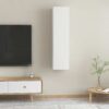 Tv-bänkar 2 st vit 30,5x30x60 cm konstruerat trä