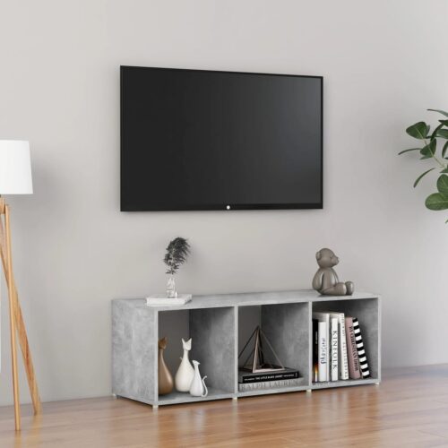 TV-bänk betonggrå 107x35x37 cm konstruerat trä