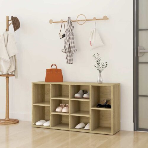 Skobänk sonoma-ek 103x30x55 cm konstruerat trä