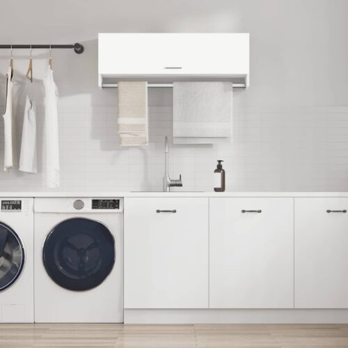 Klädhängare vit 100x32,5x35 cm konstruerat trä