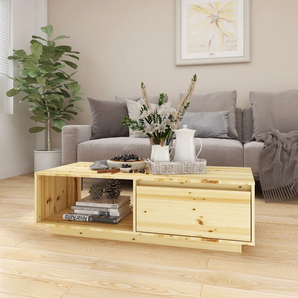Soffbord 110x50x33,5 cm massivt granträ