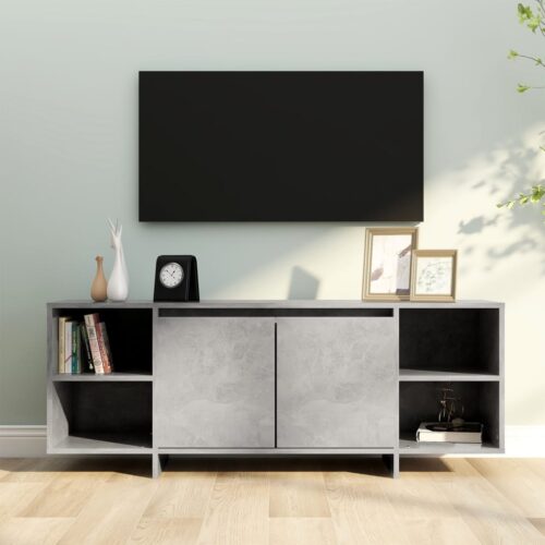 Tv-bänk betonggrå 130x35x50 cm konstruerat trä