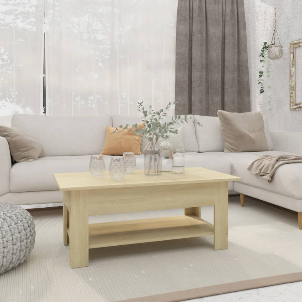 Soffbord sonoma-ek 102x55x42 cm konstruerat trä