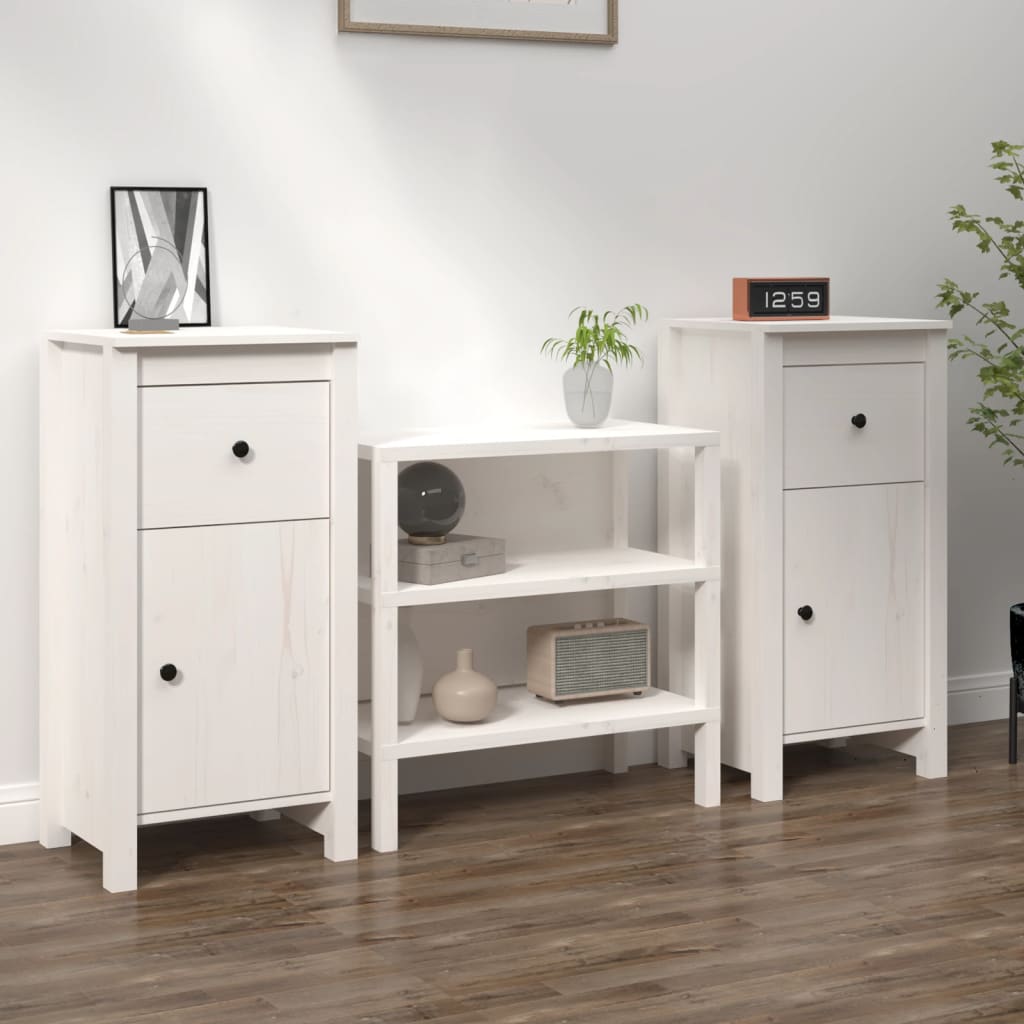 Skåp 2 st 40x35x80 cm massiv furu