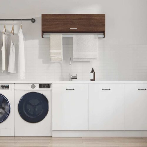 Klädhängare brun ek 100x32,5x35 cm konstruerat trä