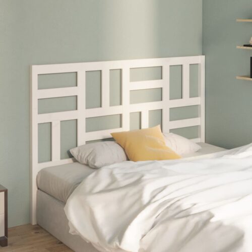 Sänggavel vit 126x4x104 cm massiv furu