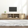 Tv-bänkar 2 st sonoma-ek 80x35x36,5 cm konstruerat trä