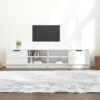 Tv-bänk vit högglans 80x35x36,5cm cm konstruerat trä