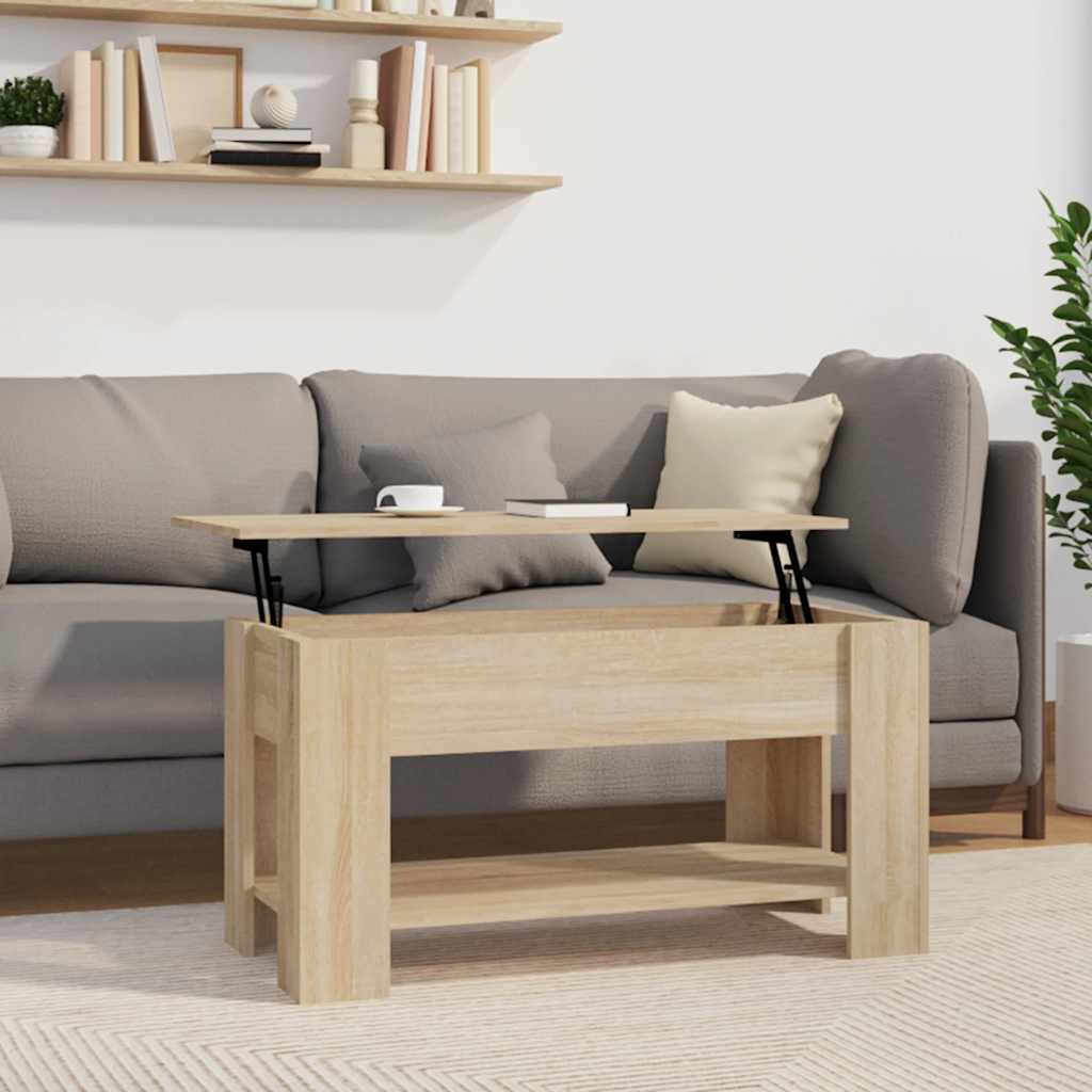 Soffbord sonoma-ek 101x49x52 cm konstruerat trä