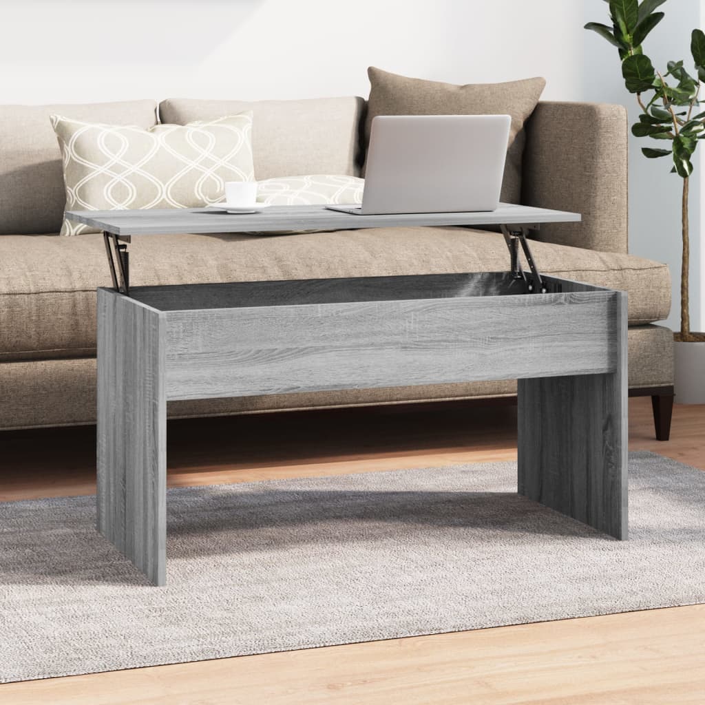 Soffbord grå sonoma 102x50,5x52,5 cm konstruerat trä