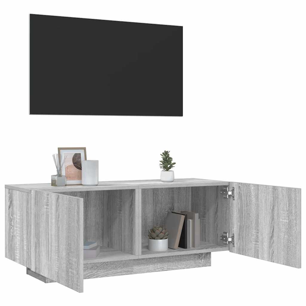 TV-bänk grå sonoma 100x35x40 cm konstruerat trä
