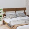 Sänggavel honungsbrun 184x3x81 cm massiv furu