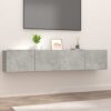 TV-skåp 2 st betonggrå 80x30x30 cm konstruerat trä