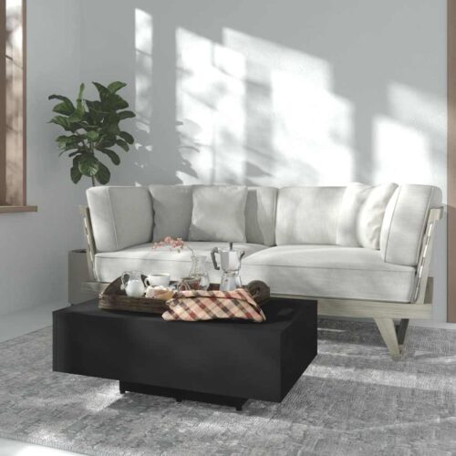 Soffbord svart 85x55x31 cm konstruerat trä