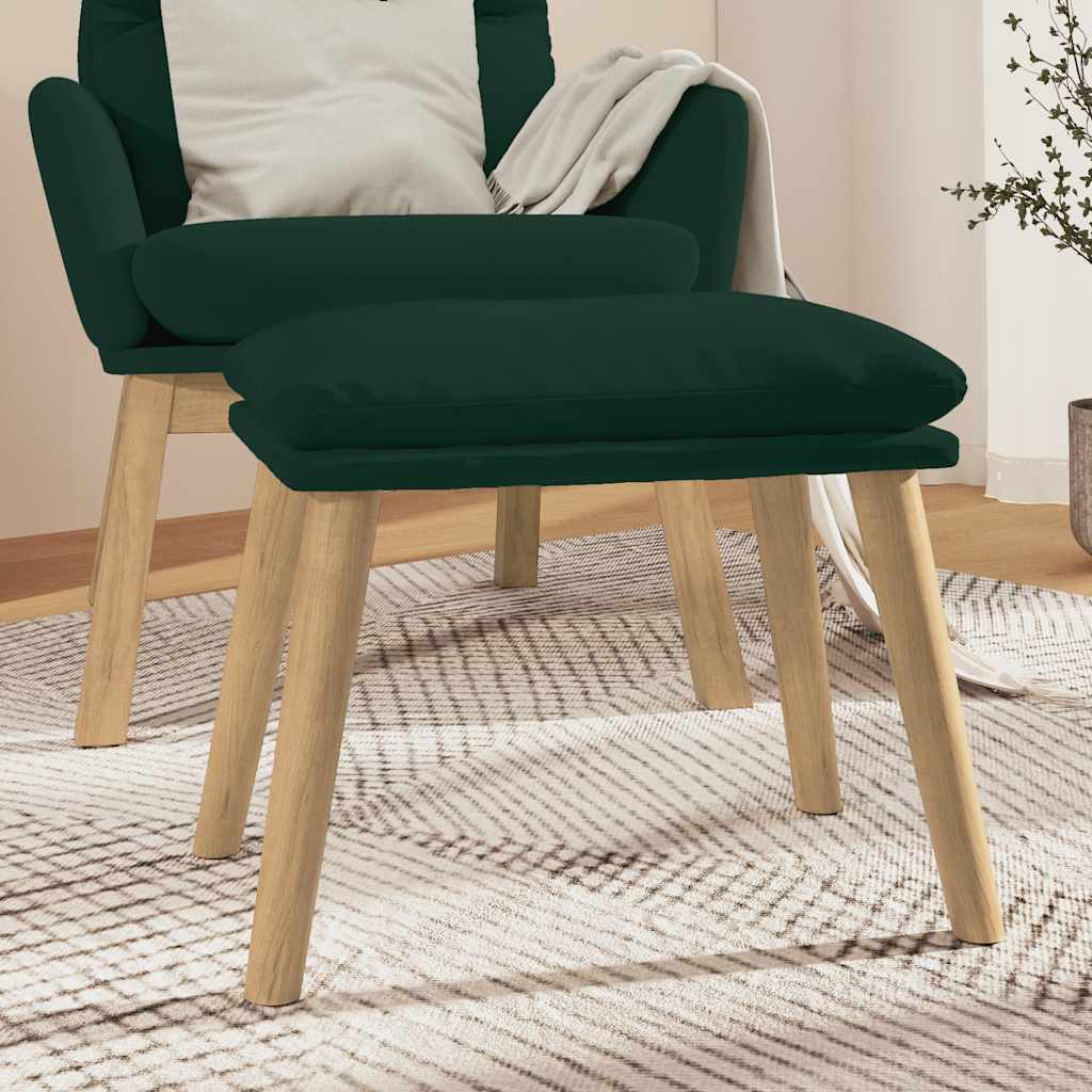 Fotpall mörkgrön 45x29,5x35 cm sammet