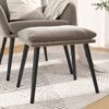 Fotpall ljusgrå 45x29,5x35 cm sammet