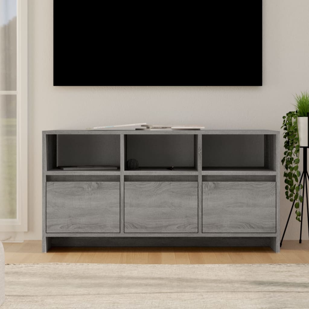 Tv-bänk grå sonoma 102x37,5x52,5 cm konstruerat trä