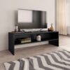 Tv-bänk svart 120x40x40 cm konstruerat trä