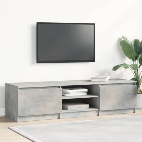 Tv-bänk betonggrå 140x40x35,5 cm konstruerat trä