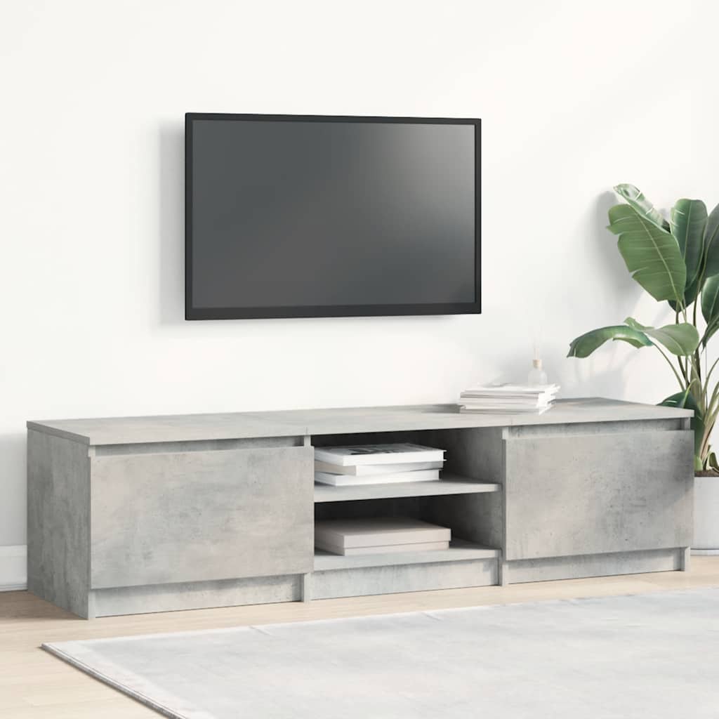 Tv-bänk betonggrå 140x40x35,5 cm konstruerat trä