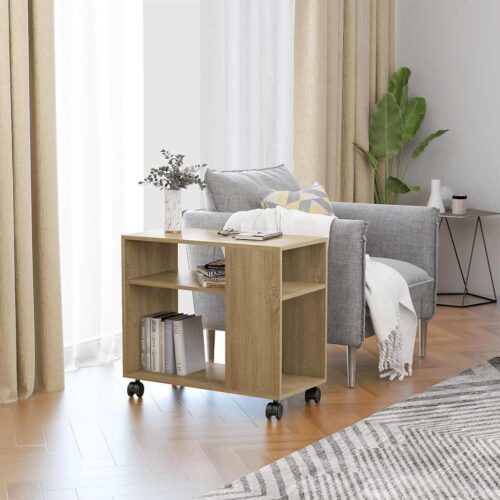 Sidobord sonoma-ek 70x35x60,5 cm konstruerat trä