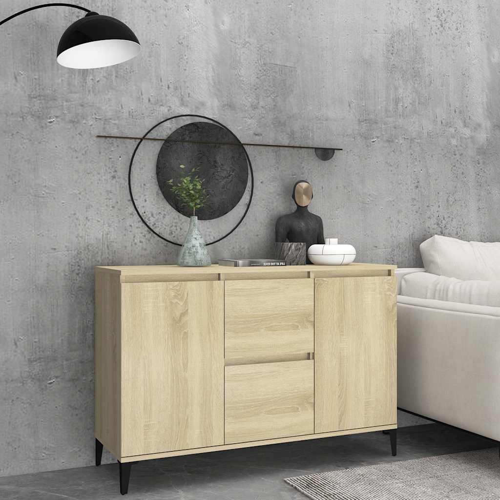 Skänk sonoma-ek 102x35x70 cm konstruerat trä