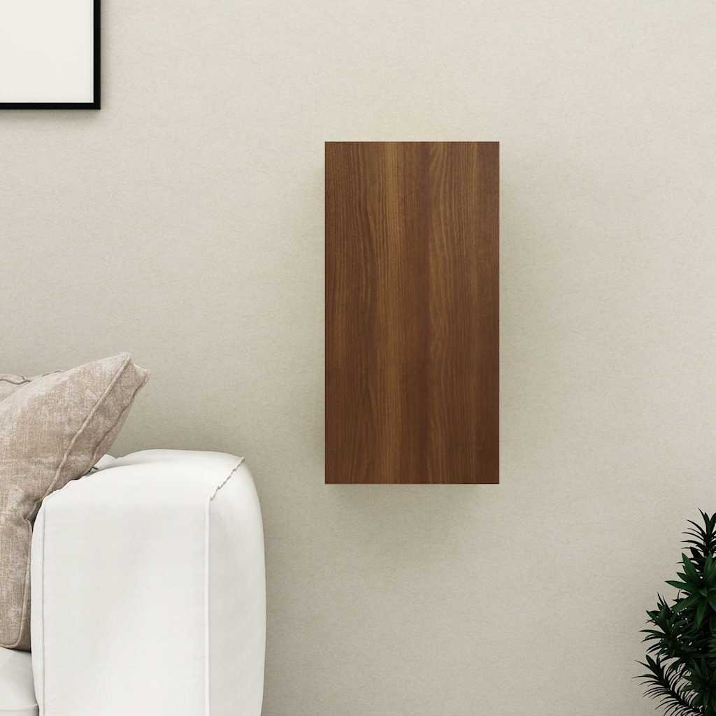 Tv-bänk brun ek 30,5x30x60 cm konstruerat trä