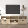 Tv-bänk sonoma-ek 150x33,5x45 cm konstruerat trä