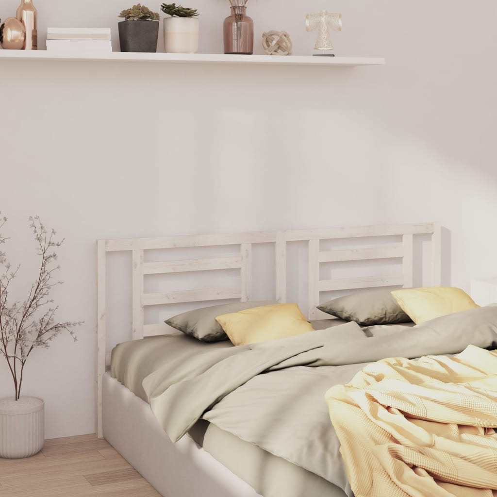 Sänggavel vit 186x4x100 cm massiv furu