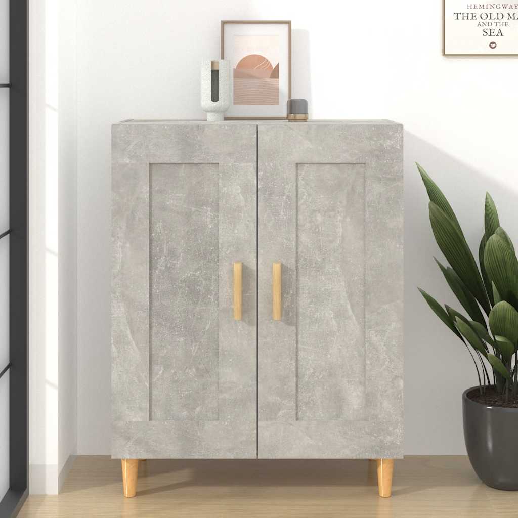 Byrå betonggrå 69,5x34x90 cm konstruerat trä