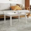 Soffbord vit 80x50x40 cm massivt furu