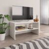 TV-bänk vit 80x40x40 cm konstruerat trä