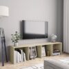 Bokhylla/TV-bänk sonoma-ek 143x30x36 cm