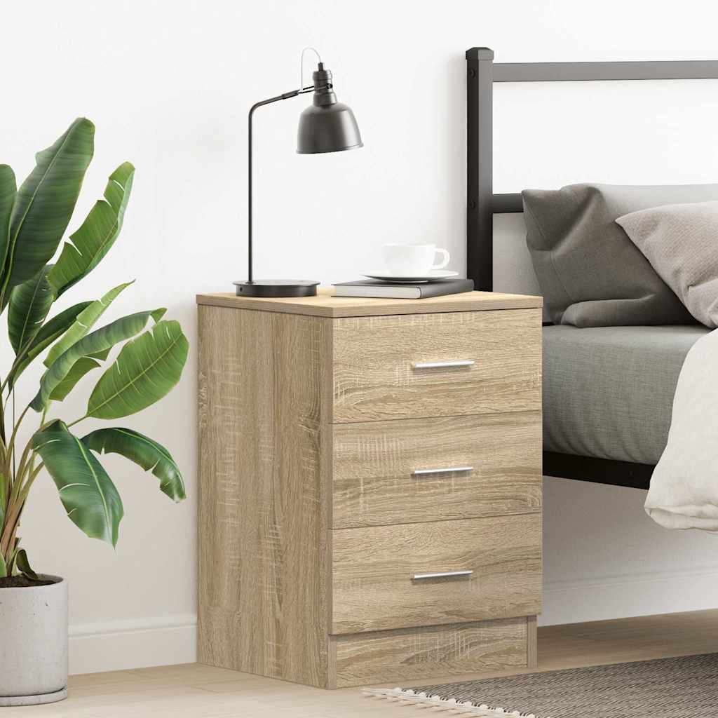 Sängbord sonoma ek 38x35x56 cm konstruerat trä