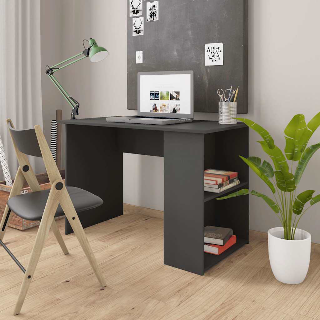 Skrivbord grå 110x60x73 cm konstruerat trä
