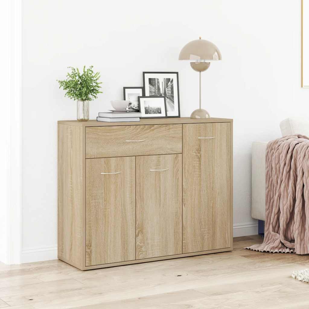 Skänk sonoma-ek 88x30x70 cm konstruerat trä