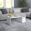 Soffbord vit 90x45x35 cm konstruerat trä