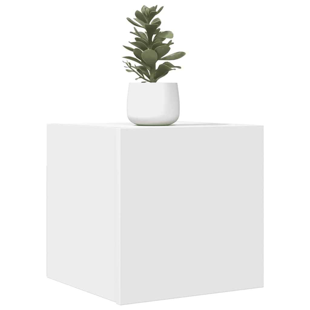 Väggmonterad tv-bänk vit 30,5x30x30 cm