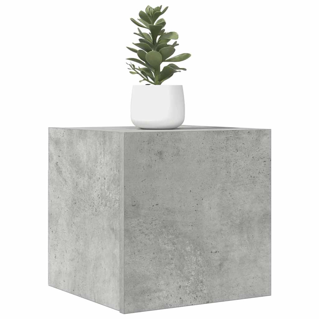 Väggmonterat tv-bänk betonggrå 30,5x30x30 cm